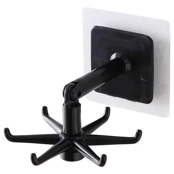 Punch-Free Rotating Hook Household Hallway Kitchen Six-Claw Hook