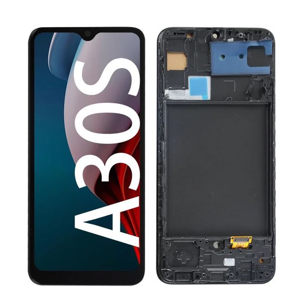 Lcd Screen Replacement with frame for Samsung Galaxy A30s with Tempered G