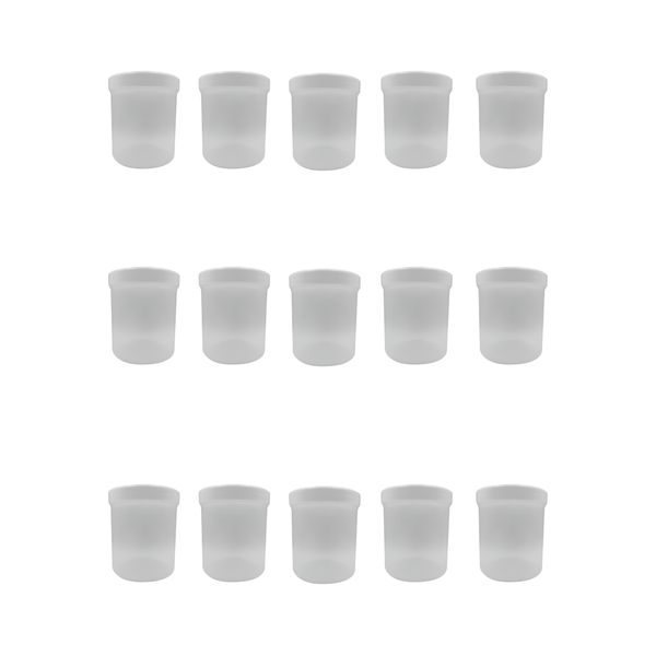 15 x 500g Plastic Tubs with Lids - Airtight, Reusable Storage Containers