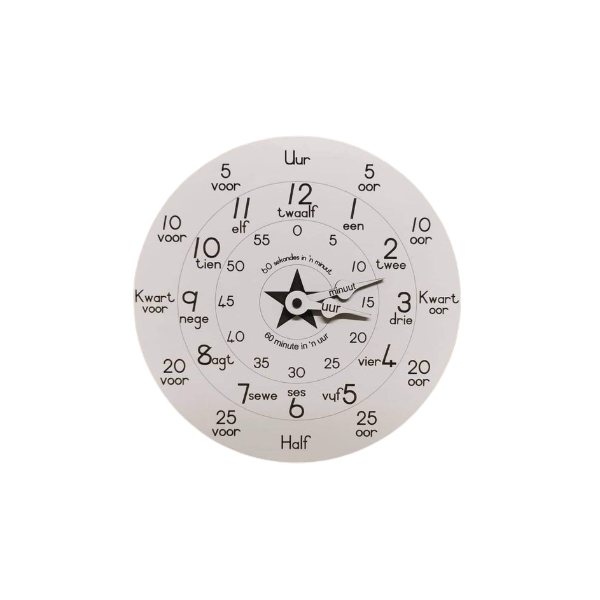 Educational Clock in Afrikaans Shop Today. Get it Tomorrow