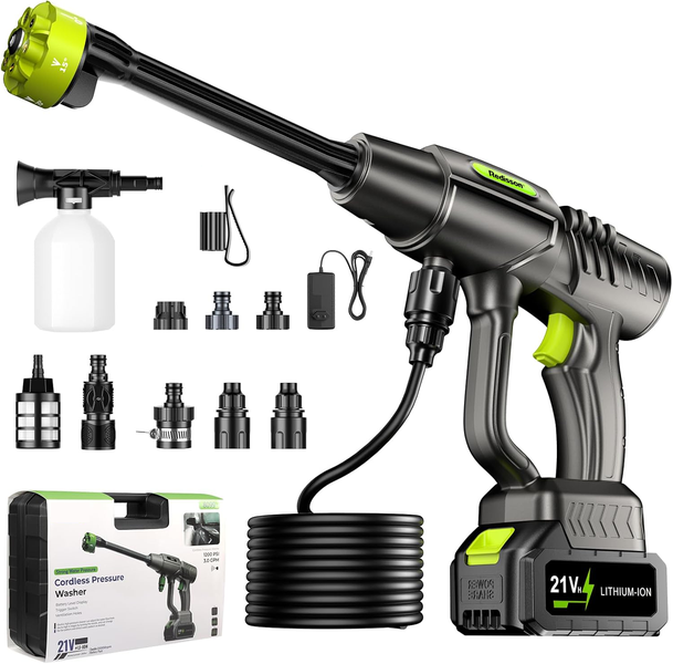 Redisson Cordless High-Pressure Washer,Cleaning Tool Gun-Brushless Motor