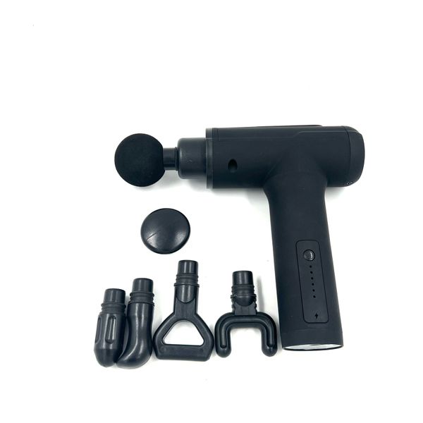 6 Speed 6 Heads Physiotherapy Massage Gun - Black