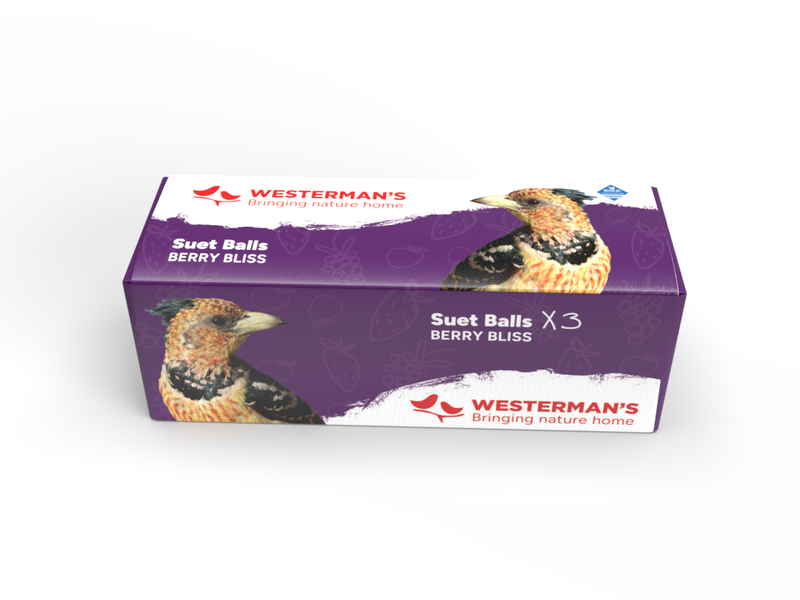 Westerman's 3 X Suet Balls Berry Flavour