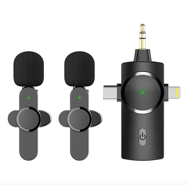 3-in-1 Wireless Lavalier Microphone