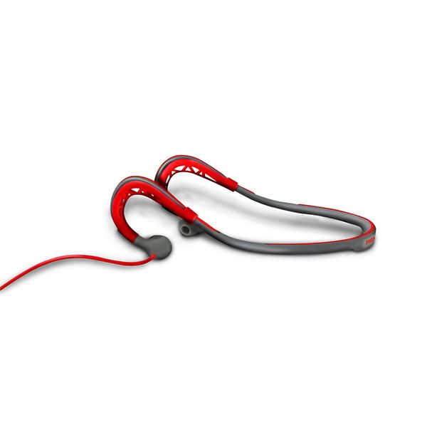 Maxell EB-PURE Action Sport Neckband Wired In-Ear Buds - Black Red