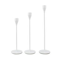 3 Pieces White Candle Holder Set