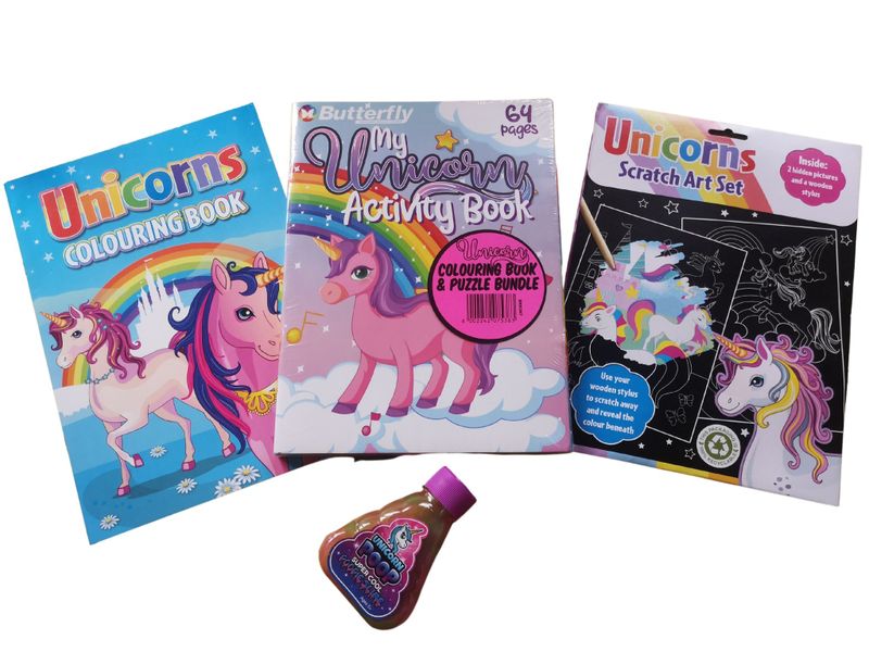 Unicorn Colouring, Scratchbook and Slime