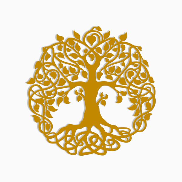 Tree of Life Metal Wall Art Intricate Mandala Design Elegant Home Decor