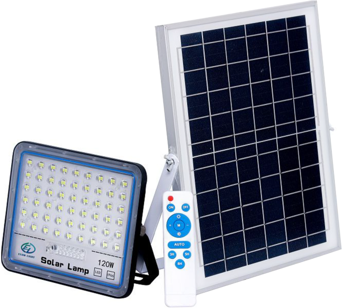 Ecomlight Solar Flood Spot Light Strobe 120W-White