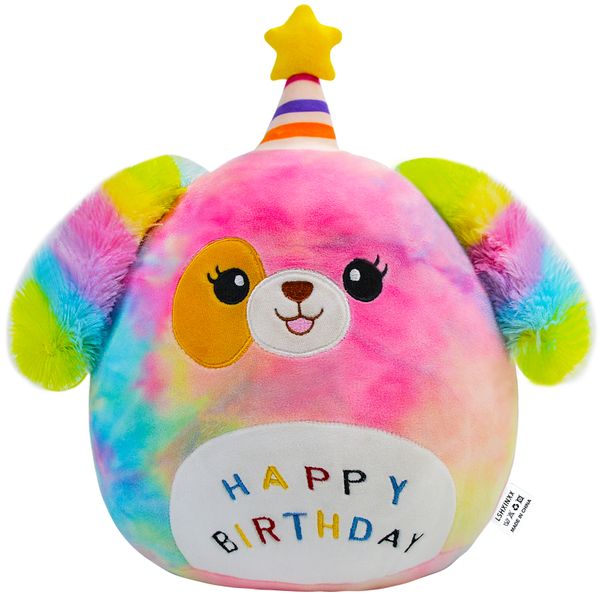 Dog Plush Toy 12 Inch Cute Unicorn Dog Birthday Stuffed Animal Soft Plushie
