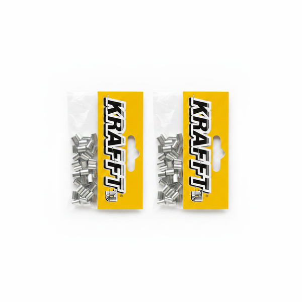 Krafft Aluminium Ferrule 4.5mm - 50 Piece Set - 2 Pack