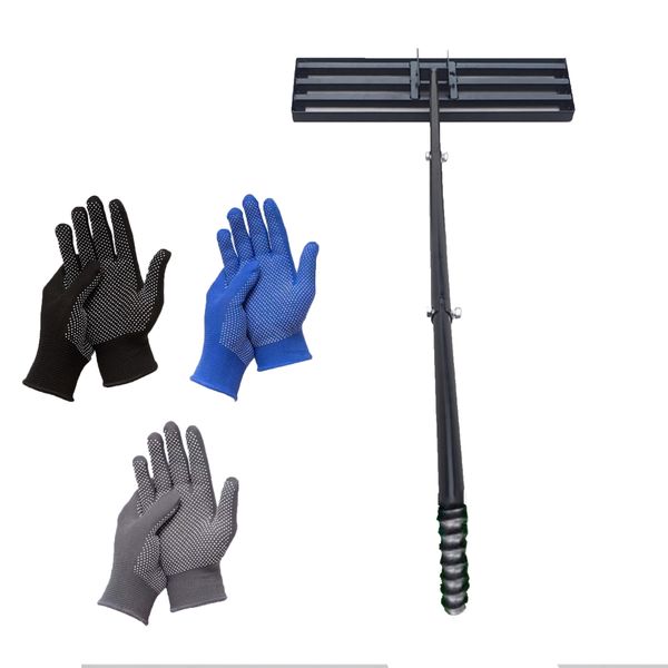 Heavy Duty Lawn Leveling Rake 75 x 25 cm-Garden Yard Soil Sand Leveler Tool
