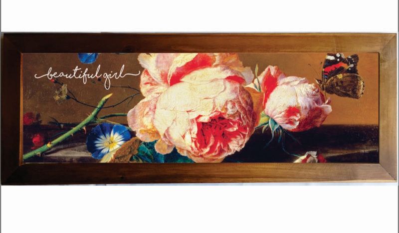 Wall Art - Beautiful Girl - Size 24cm x 63cm