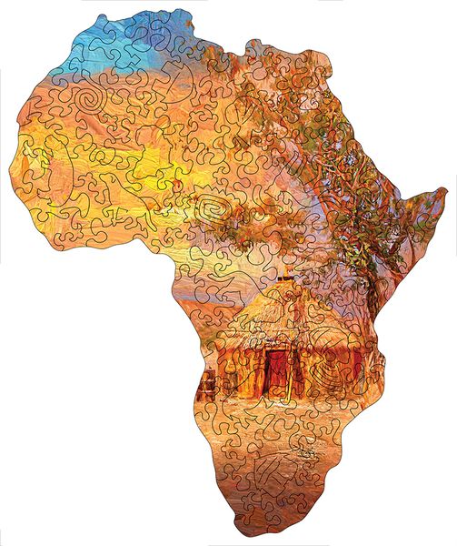 Ikhaya: Home / Hut - 93 Pieces - Africa Shaped Series