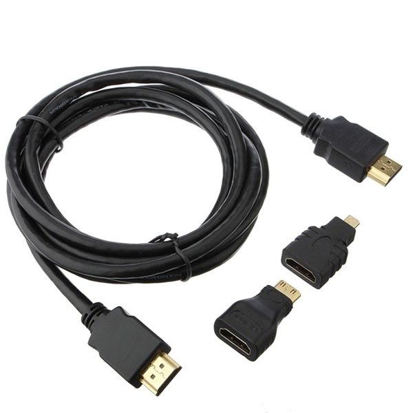 3In1 HD High-Speed HDMI To HDMI Cable Adapter 3D1.4V