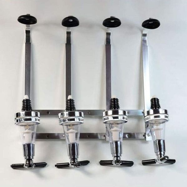 Aluminum alloy four-head straight row quantitative wall-mounted dispenser