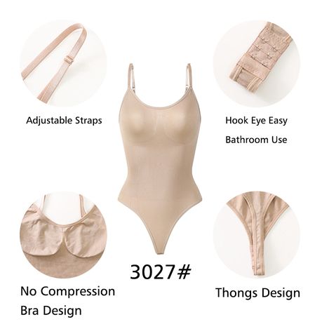 Thong Shapewear Bodysuit For Women Tummy Control