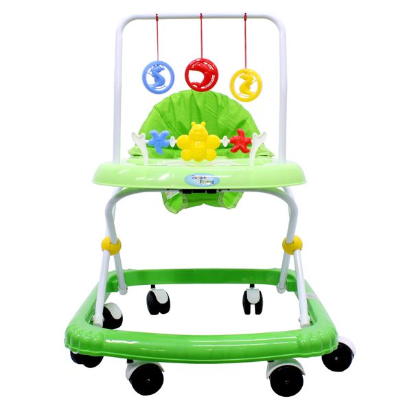 Walking Rings for Infants or Baby's - Foldable Walker - Toy Tray - Green