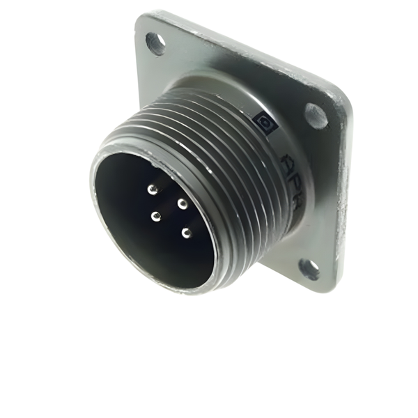 XY3102A-14S-2P: MIL-DTL-5015 Square Flange Receptacle, 4-Pole