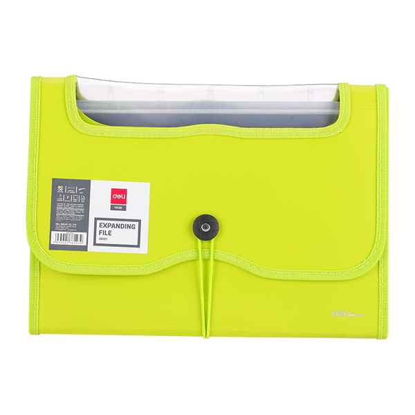 DELI A4 Expanding File 13 Pockets - Green