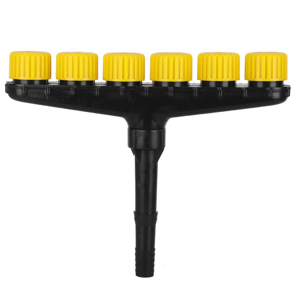 6-Head Lawn and Garden Sprinkler Nozzle with Adjustable Spray Heads