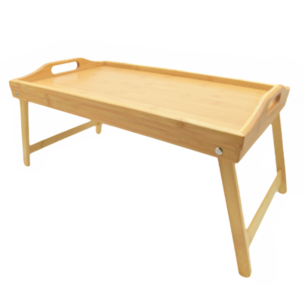 Bamboo Foldable Bed Tray Table-Portable Breakfast &amp; Laptop Serving Desk