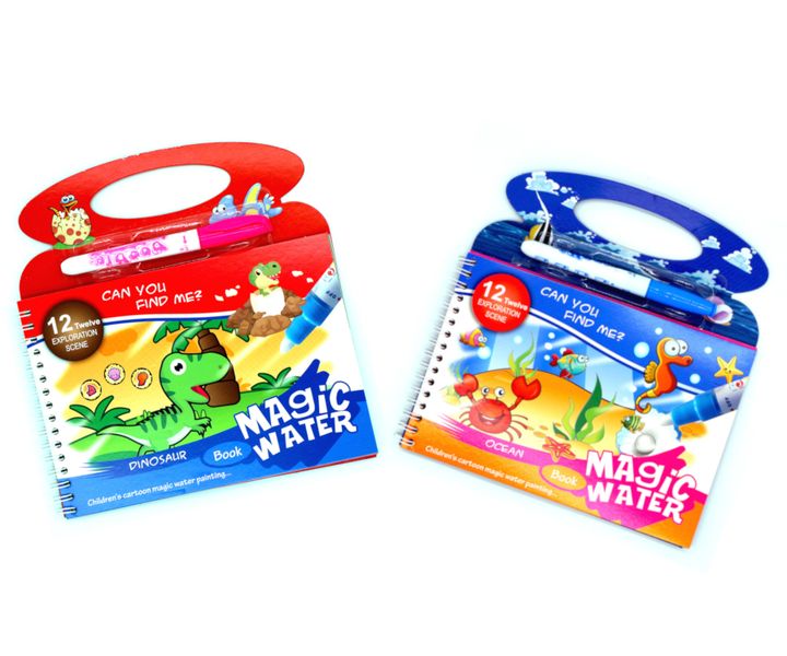 Reusable Magic Water Coloring Book Collection - Set of 5