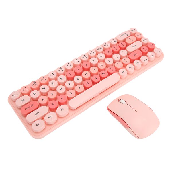 68-Key Wireless Keyboard (Pink)