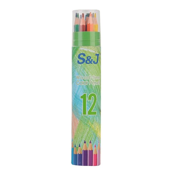 12 Piece Wooden Colored Pencils Set