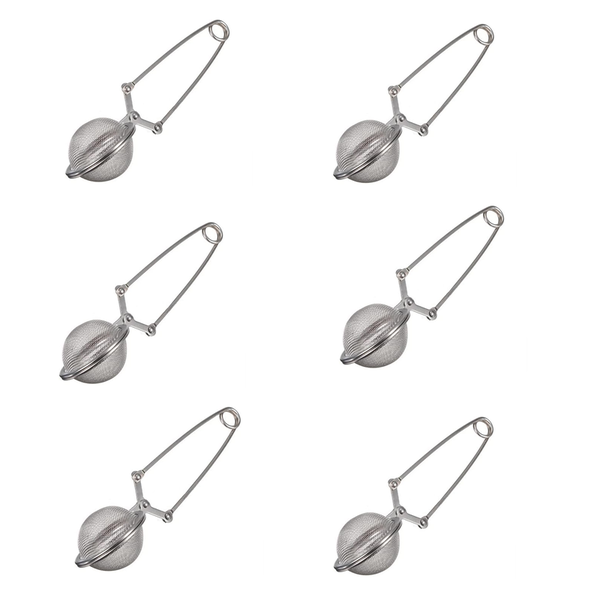 Set of 6 Stainless Steel Tea Ball Infuser