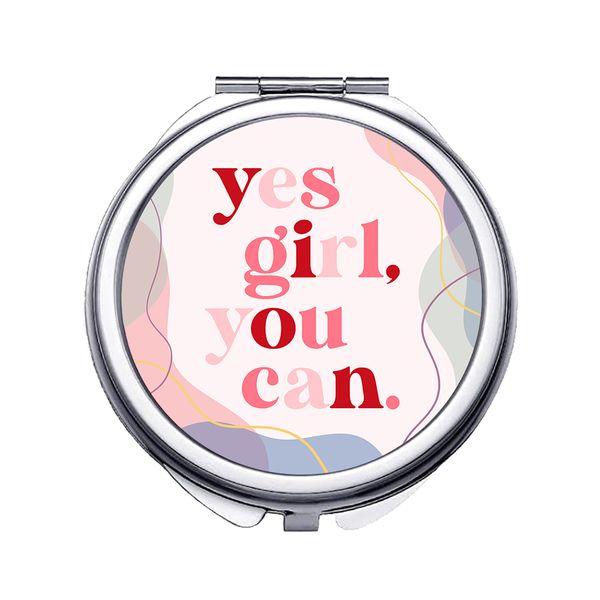 Yes Girl, You Can Women's Day Pocket Makeup Vanity Mirror