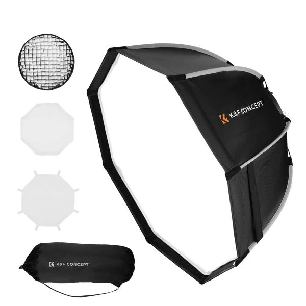 K&amp;F 55cm Octagonal Softbox with Bowens Mount and Quick Clips | KF18.0007