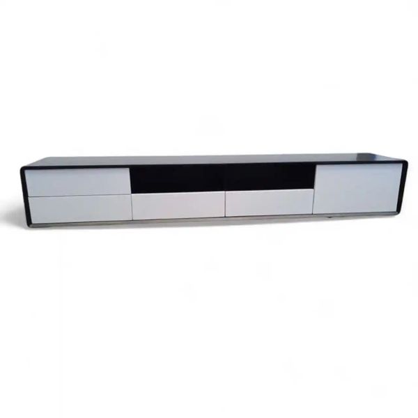 Emmaneul Black/White TV Stand