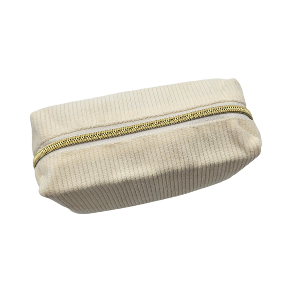 Cosmetic Bag - Corduroy - White