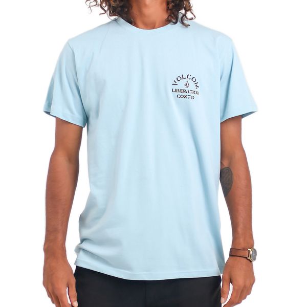 Volcom Men's CJ Collins Short Sleeve T-Shirt - Cool Blue
