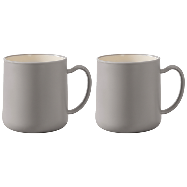 Plastic Mouthwash Cup 350ml - Dark Grey - Set of 2