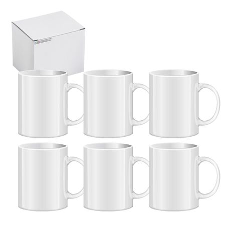 Sublimation Mugs 11oz Ceramic with single box (6psc) Image