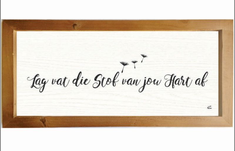 Lag Vat Die Stof Van Jow: Afrikaans Wall Art Size: 37cm X 87cm