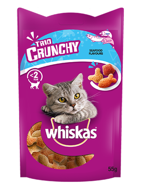 Whiskas Trio Crunchy Treats – Seafood Flavours