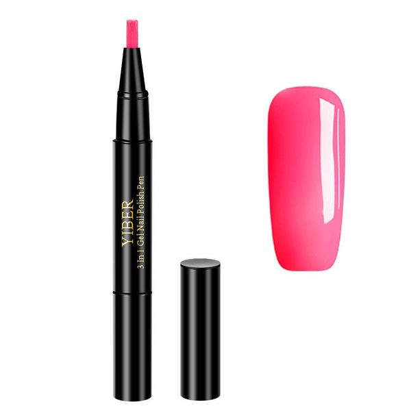 Yiber 3in1 Gel Nail Polish Pen - Pink 9