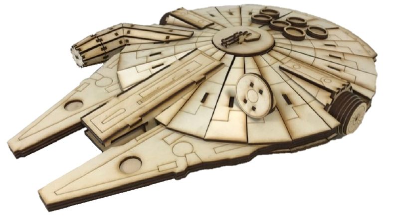 Smuggler Fighter Millennium 3D Puzzle Wooden Model Everything Laser Falcon