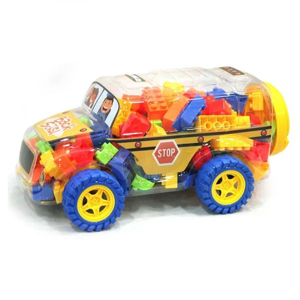 Building Blocks – School Bus – Stacking Blocks – Brick Blocks (115 Piece)