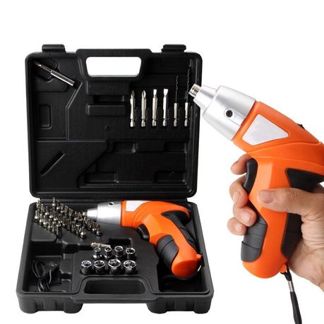 Cordless screwdriver and online drill set