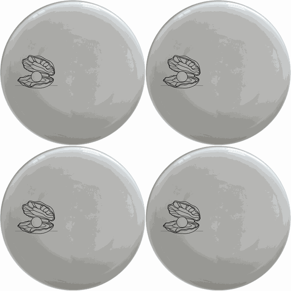 Delicate Pearl Oyster Side Plate Set of 4 - Range 1