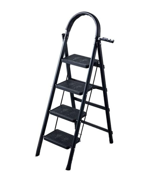High quality 4 step stainless steel folding ladder with portable steps