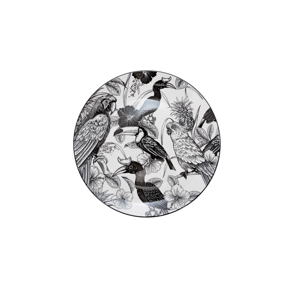 Galateo - Jungle Sketch Birds - 20cm Side Plate - Set of 4