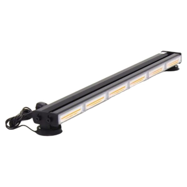 (Amber) 90CM 12-COB Magnetic Roof Emergency Strobe Light