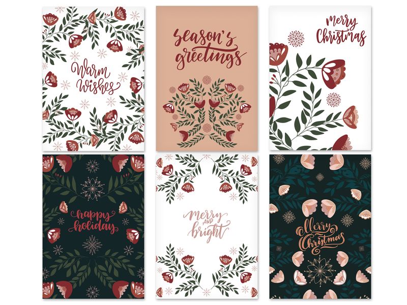 Christmas Cards - Festive Florance - 6 Pack