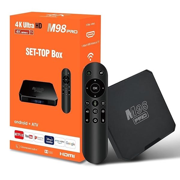 Android TV Box, M98PRO 12.0 4GB RAM 32GB ROM 4K Ultra HD