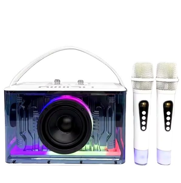 Mini Colorful and Energetic Karaoke Speaker with 2 Wireless Microphones
